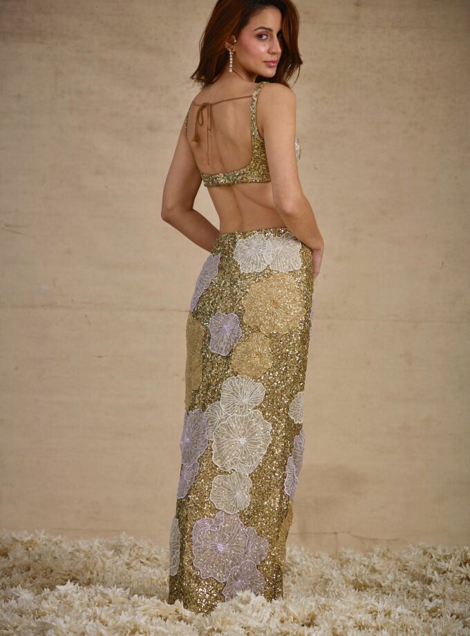 Sparkly Lily Pad set in Champagne