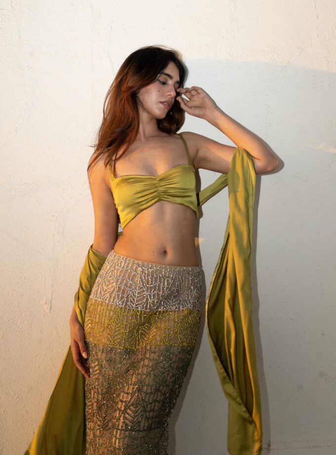 The Nile Skirt + silk bralet & silk stole