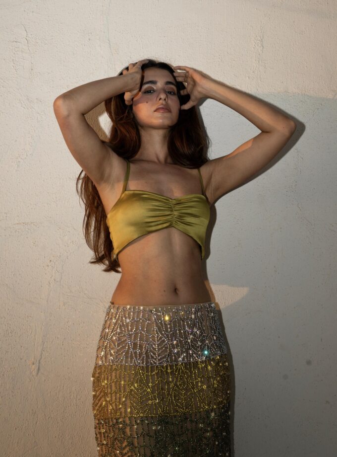 The Nile Skirt + silk bralet & silk stole